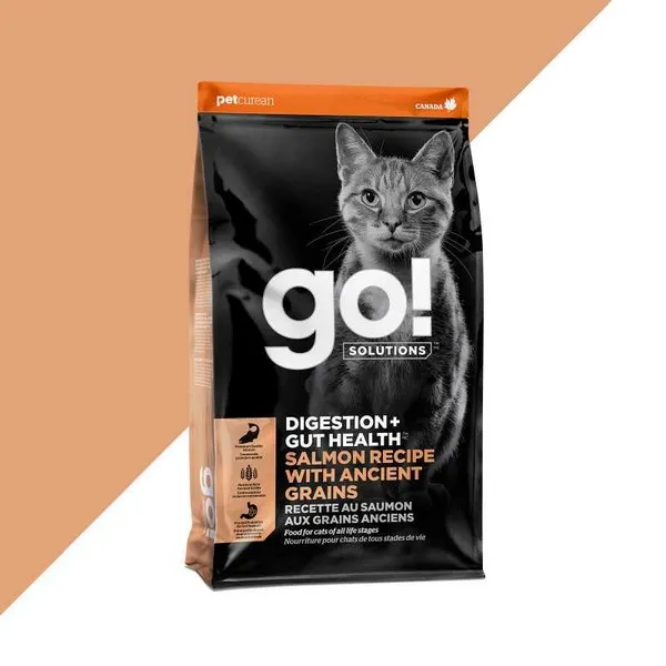 3 Lb Petcurean Go! Digestion & Gut Salmon With Ancient Grains For Cats - Food